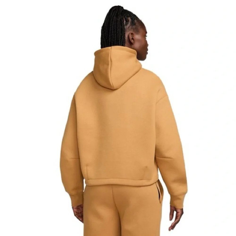 Nike Sportswear Tech Fleece Women's Oversized Hoodie Pullover Flax Black XL - Picture 3 of 7